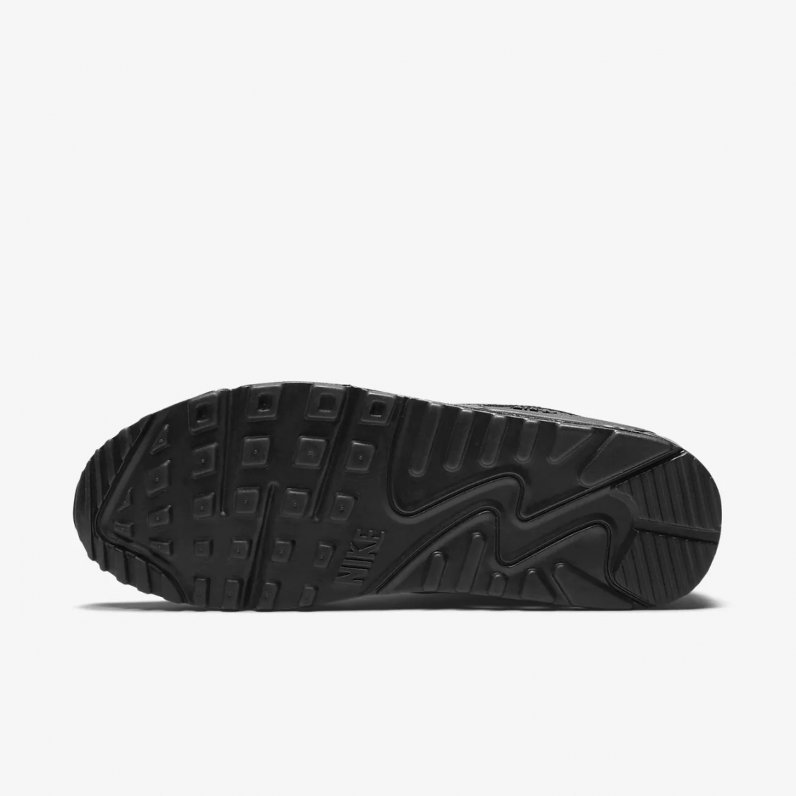 Nike Air Max 90 svarta helläder skor för damer och herrar 302519-001