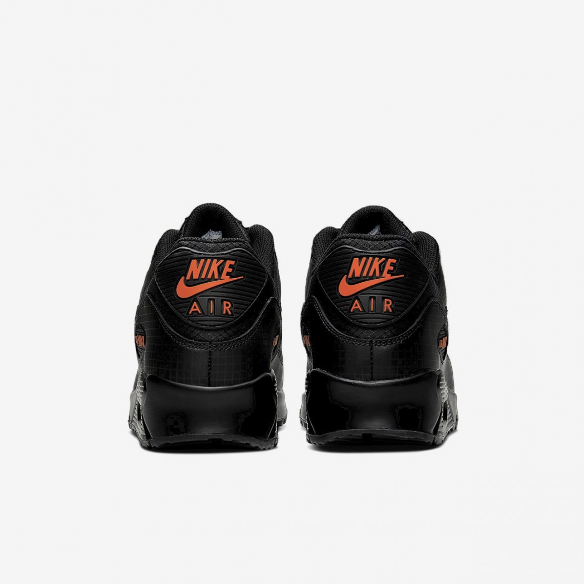 Nike Air Max 90 svart orange 2019 Halloween Edition herr- och damskor CT2533-001